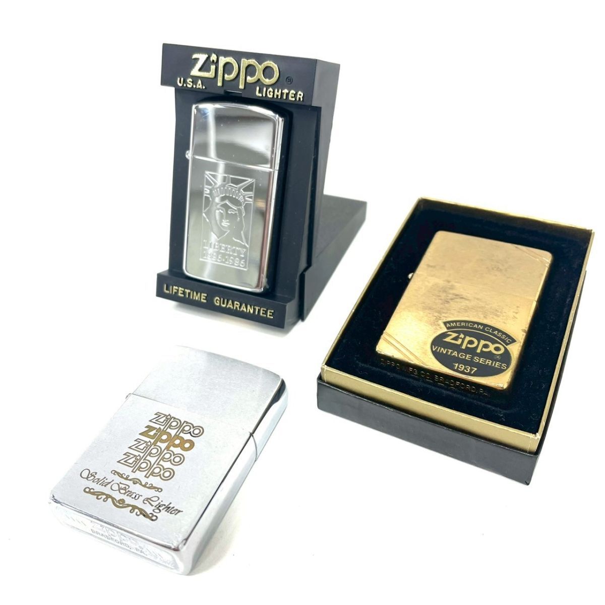 【火花あり】Zippo ジッポ LIBERTY VINTAGE SERIES など 3点まとめ ライター 喫煙具 ITNA7BVGR8SG E34拍卖