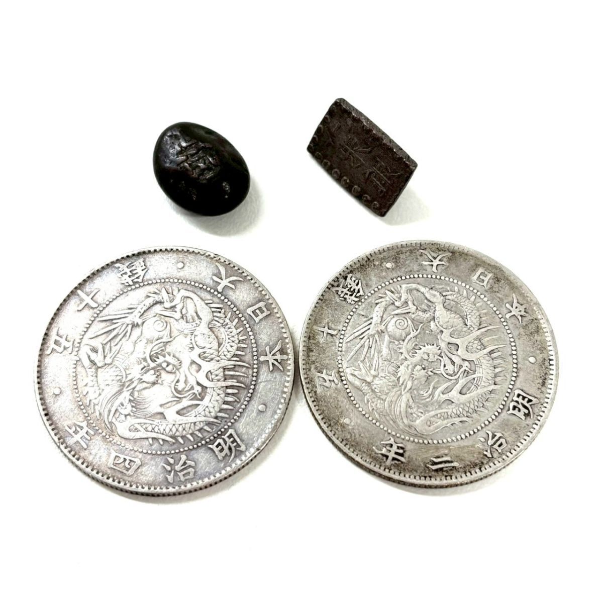 古銭まとめ 旭日竜五十銭 一朱銀 豆板銀 総重量約32g 明治 江戸時代 銀貨 硬貨 コレクション IT927GVTVSLW E139拍卖