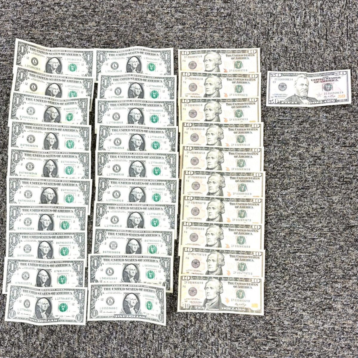 【170ドル分】アメリカドル紙幣まとめ 1ドル×20枚 10ドル×10枚 50ドル×1枚 旧紙幣 海外紙幣 ITXG1IHP9NO8 E139拍卖