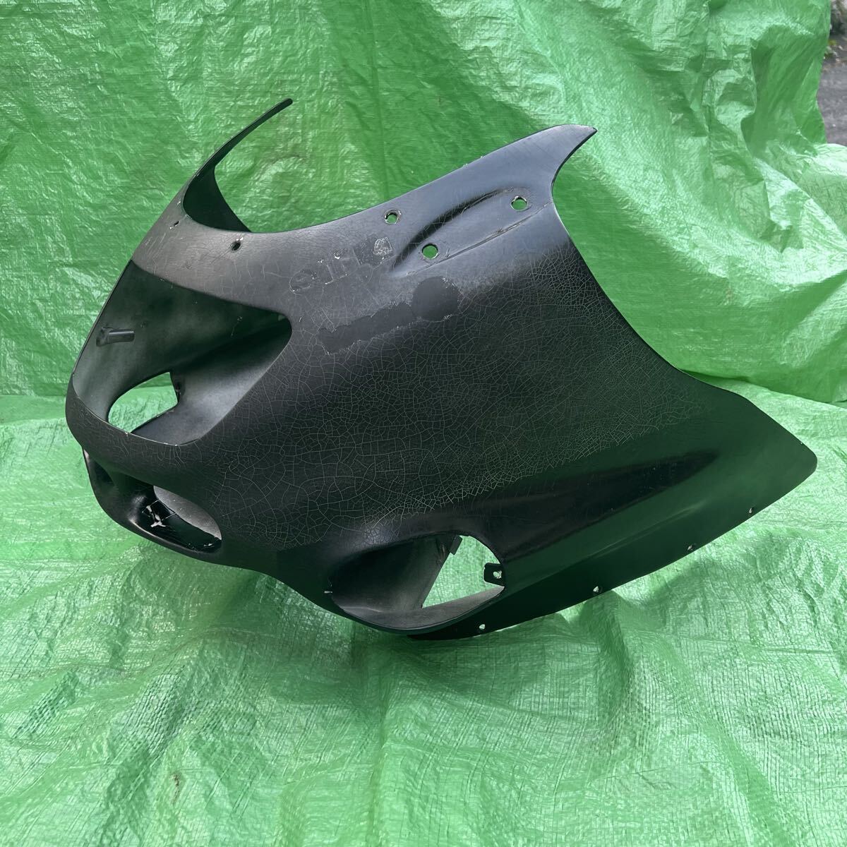 希少 カワサキ ZZR 1100 D ZX-11 2 社外 アッパー カウル 軽量 FRP フロント ニンジャ 忍者 ninja ZX T 10 C Kawasaki 塗装 ベースに拍卖