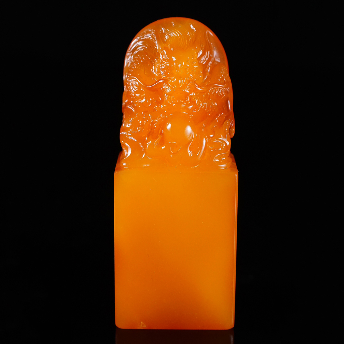 ▽鴻▽金石篆刻 寿山石 田黄石彫 龍騰盛世素章 印材 時代物 中国古美術 骨董品 A2拍卖