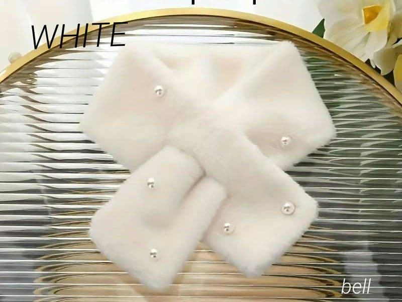 ホワイト ティペット パール レディース ファー もこもこ拍卖
