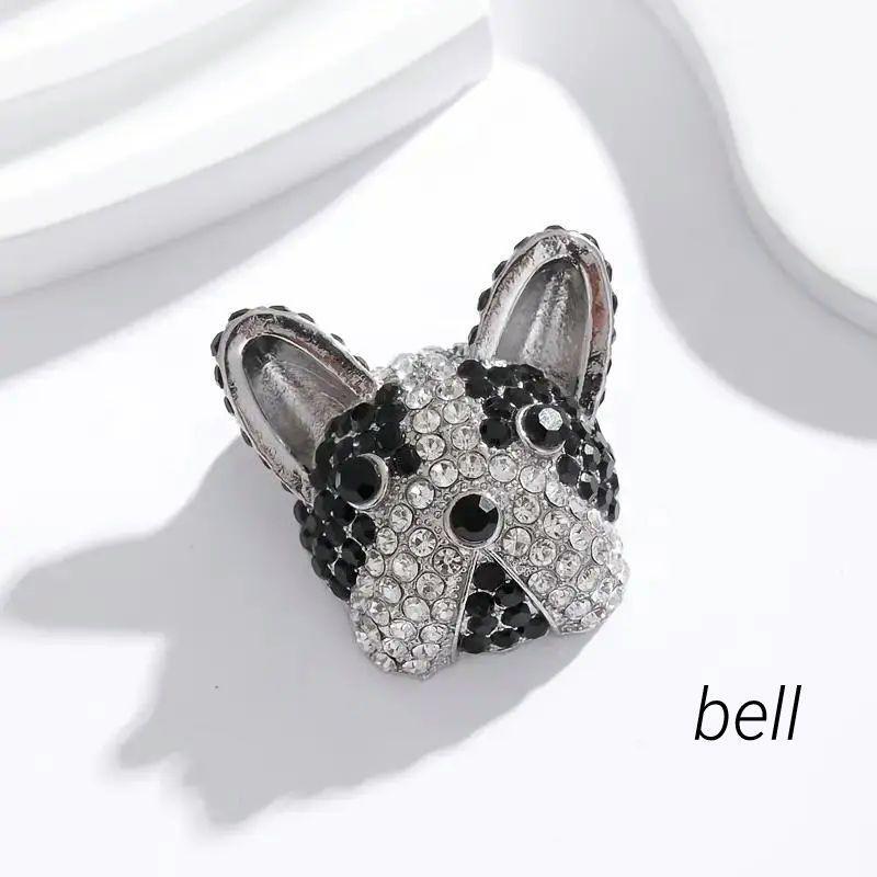 ラスト1点 フレンチブル ブローチ キラキラ 上品 スーツ おしゃれ 動物 犬 セレモニー拍卖