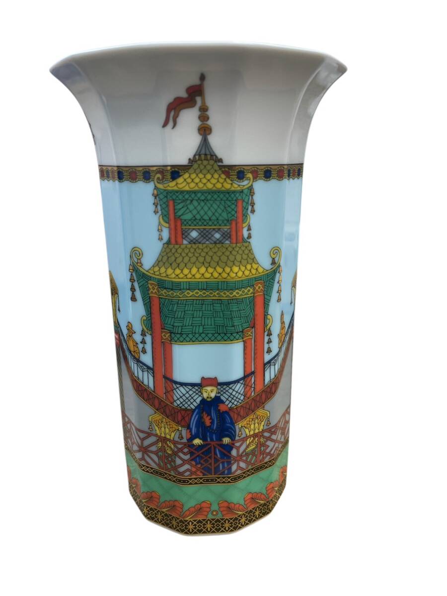 (O) Rosenthal ローゼンタール ヴェルサーチ VERSACE 花瓶 壺 金彩 花器 花入 フラワーベース 陶器 陶芸 t7J177 1円〜拍卖