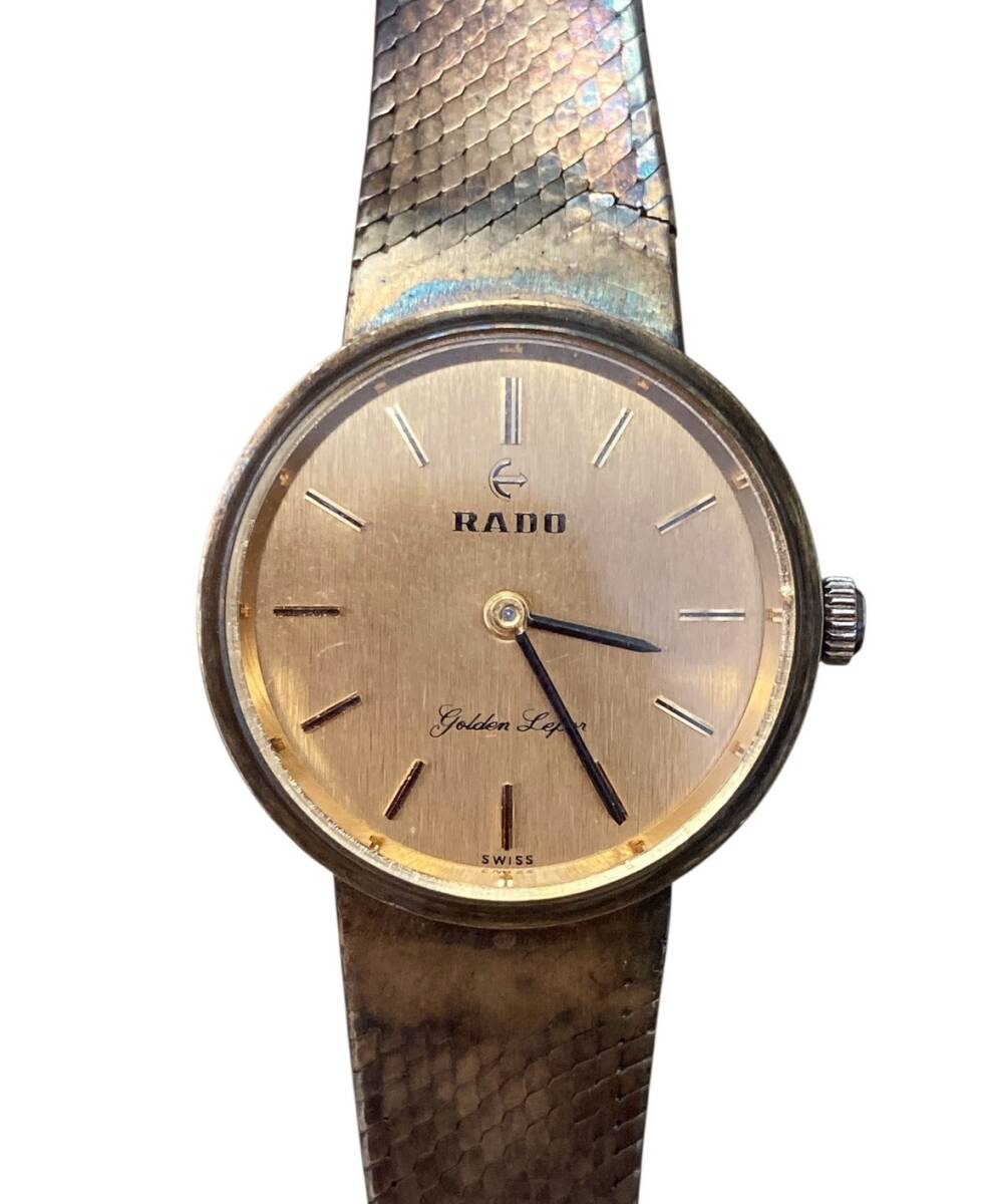 (M) ラドー RADO ゴールデンレポール 稼働品 レディース ゴールドカラー 手巻き N125434 1円~拍卖