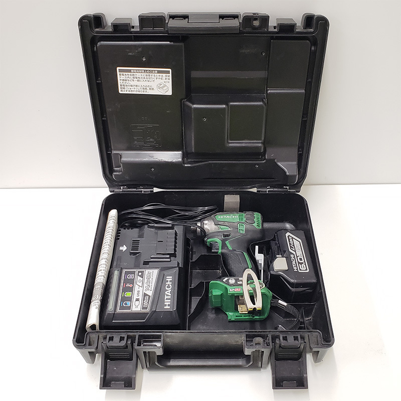 【中古】HiKOKI/ハイコーキ コードレスインパクトドライバ WH18DDL2 バッテリー1個 アグレッシブグリーン ※商品詳細をご確認下さい拍卖