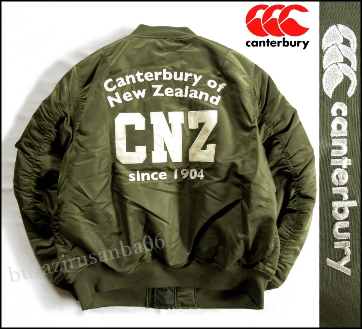 メンズ L◆未使用 定価24,200円 canterbury カンタベリー MA-1 ディフェンダー ジャケット 秋冬 軽量 中綿 フライトジャケット RA71596-47拍卖