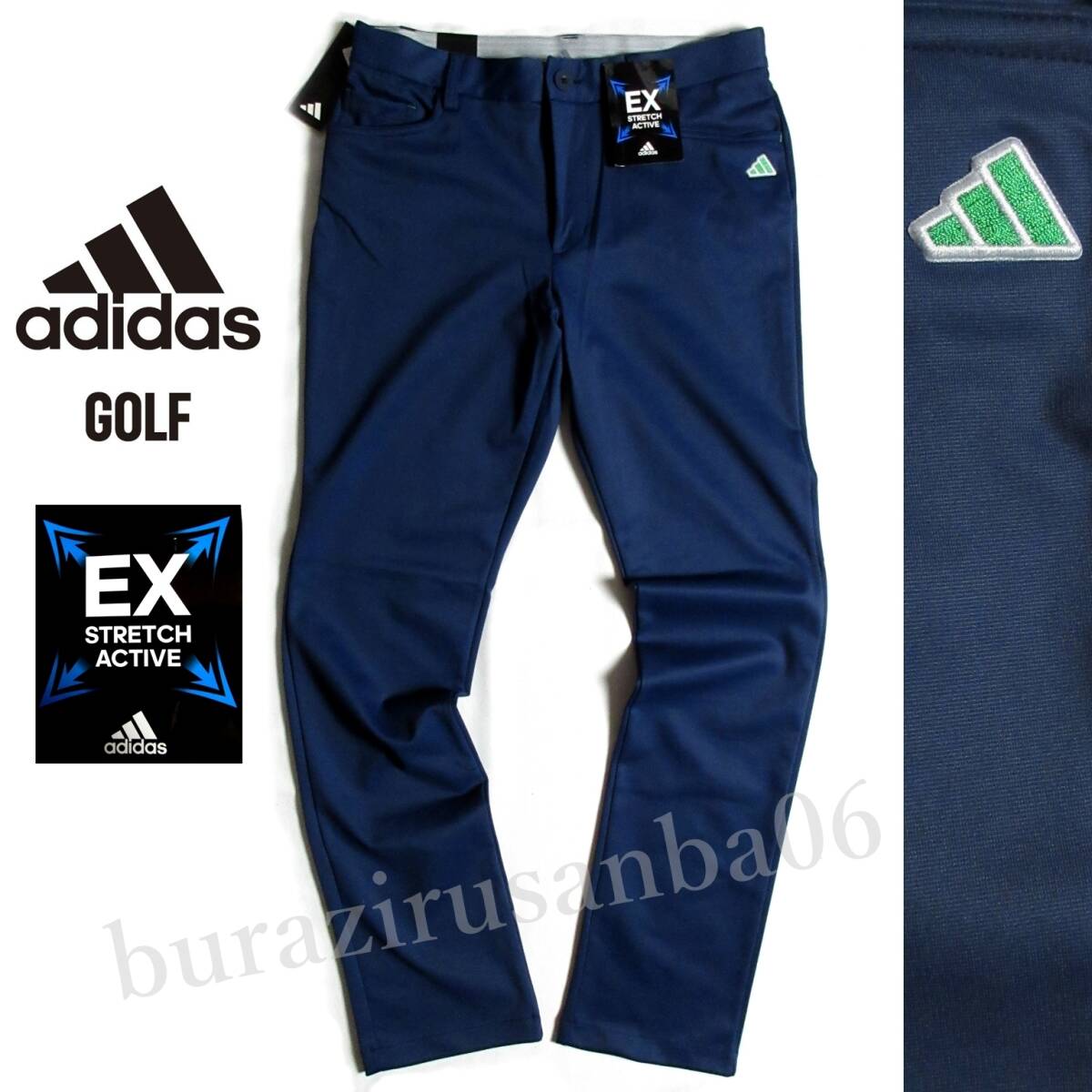 メンズ 92cm 未使用 定価12,100円 adidas GOLF アディダス ゴルフ エクストラストレッチアクティブ ゴルフパンツ 5ポケット 高伸縮 HT6867拍卖