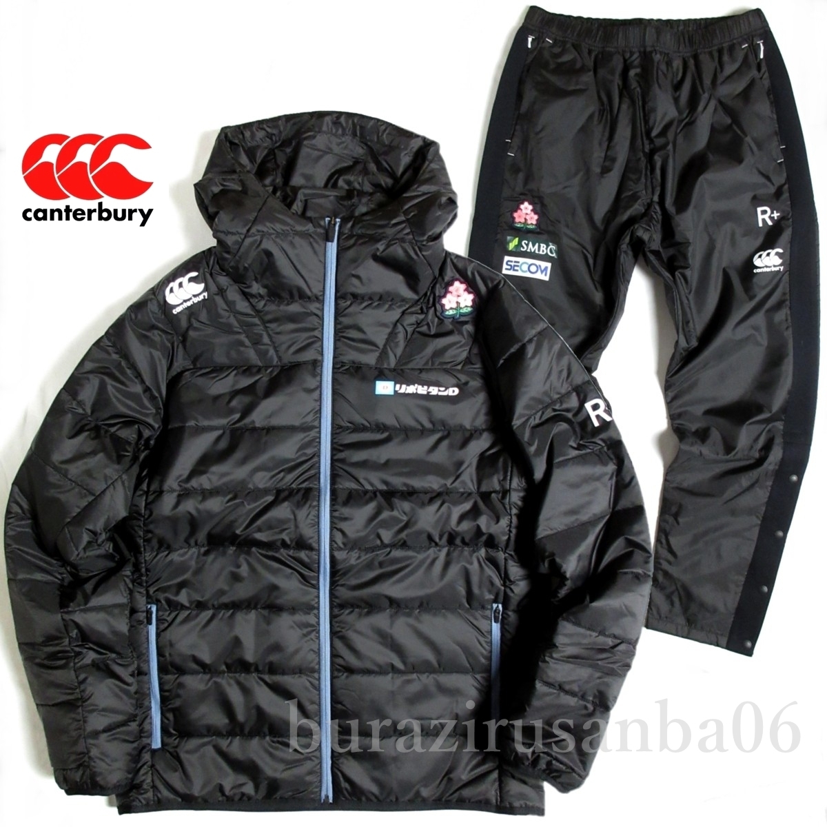 4L 未使用 定価78100円 カンタベリー ラグビー日本代表モデル 高性能中綿 上下セット JAPANウォーマージャケット パンツ R74065JP R10049JP拍卖