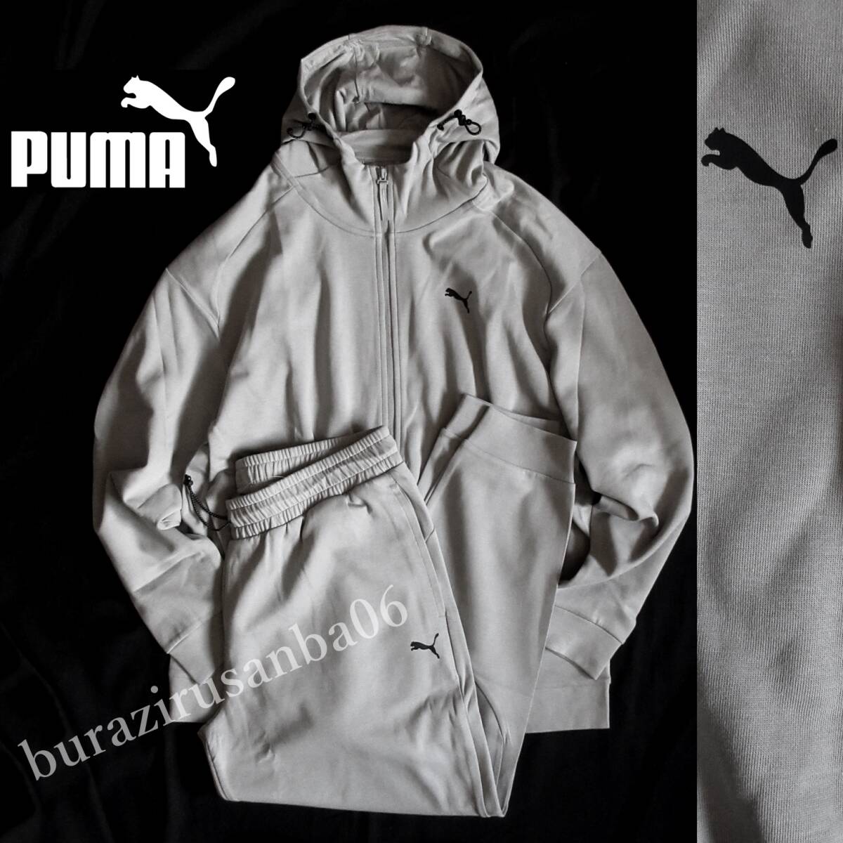 メンズ US/L 日本XL相当◆未使用 PUMA プーマ スウェット 上下セット フルジップ パーカー スウェットパンツ セットアップ 675889 675890拍卖