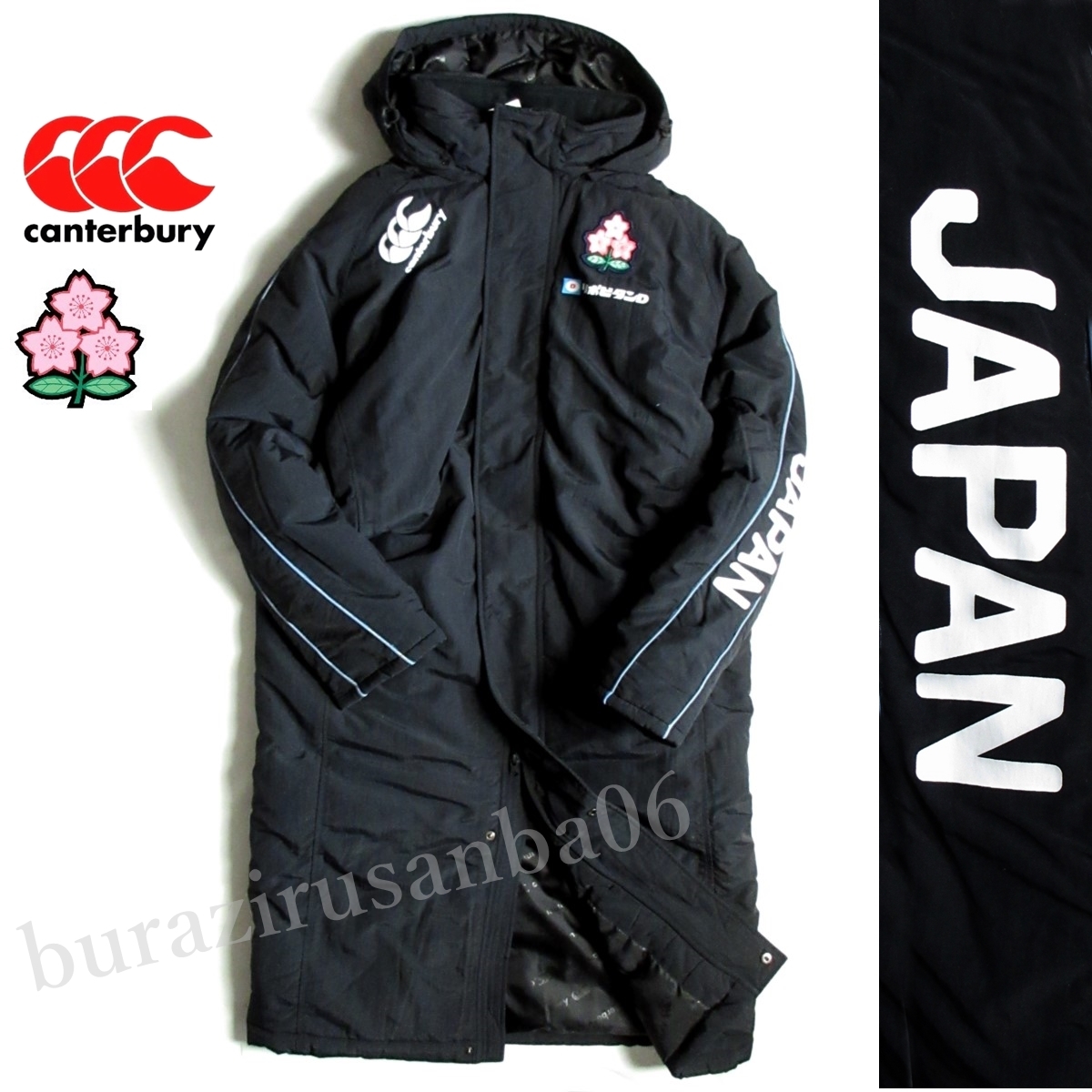 L 未使用 定価31,900円 canterbury カンタベリー ラグビー日本代表 公式 JAPAN インシュレーションウォーマー ロングコート R74509JP拍卖