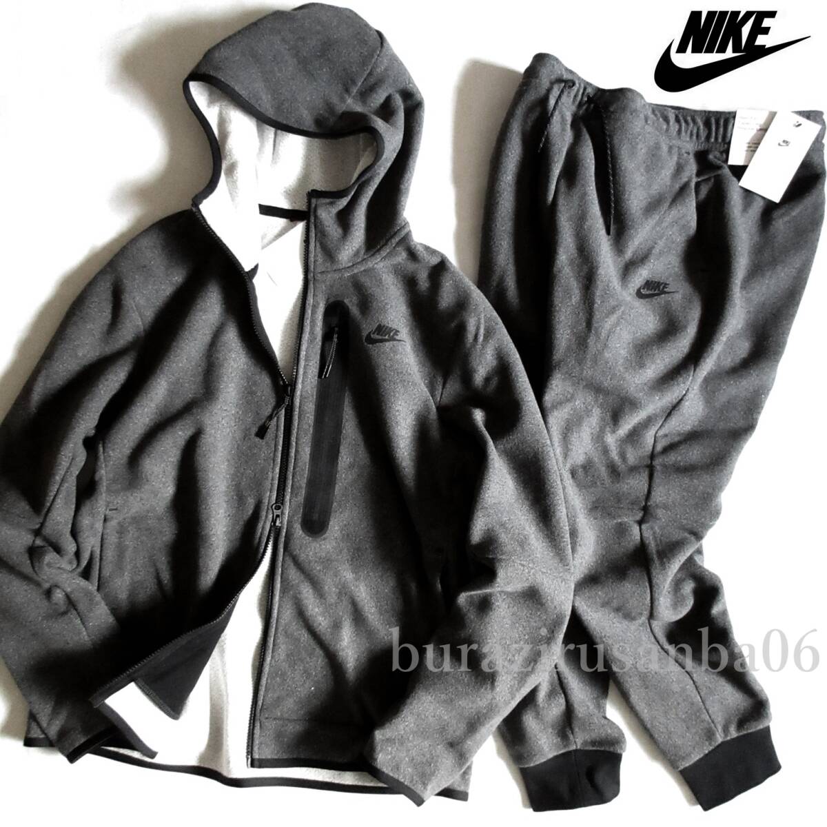 2XL◆未使用 定価34,650円 NIKE NSW ナイキ テックフリース 上下 パーカー ジョガーパンツ 厚手 フリース 裏起毛 セットアップ Tech Fleece拍卖