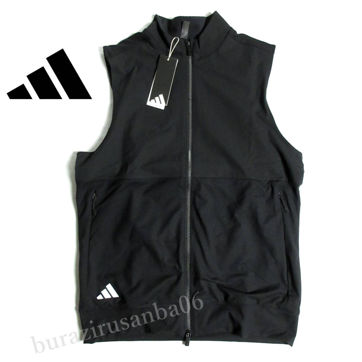 メンズ L 未使用 定価14,300円 アディダス ゴルフ adidas GOLF アルティメット 365 ツアー フルジップ ベスト ストレッチ 裏地付き JM0489拍卖