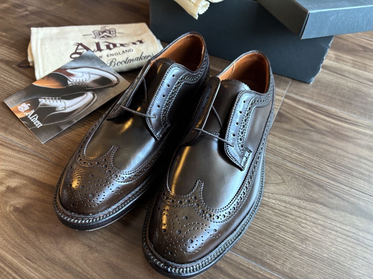 シガー 新品 9D オールデン Alden ウイングチップ コードバン cordovan拍卖