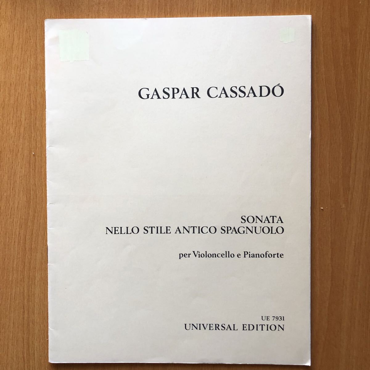 (輸入楽譜)カサド スペイン古典様式によるソナタ(チェロ&ピアノ)拍卖