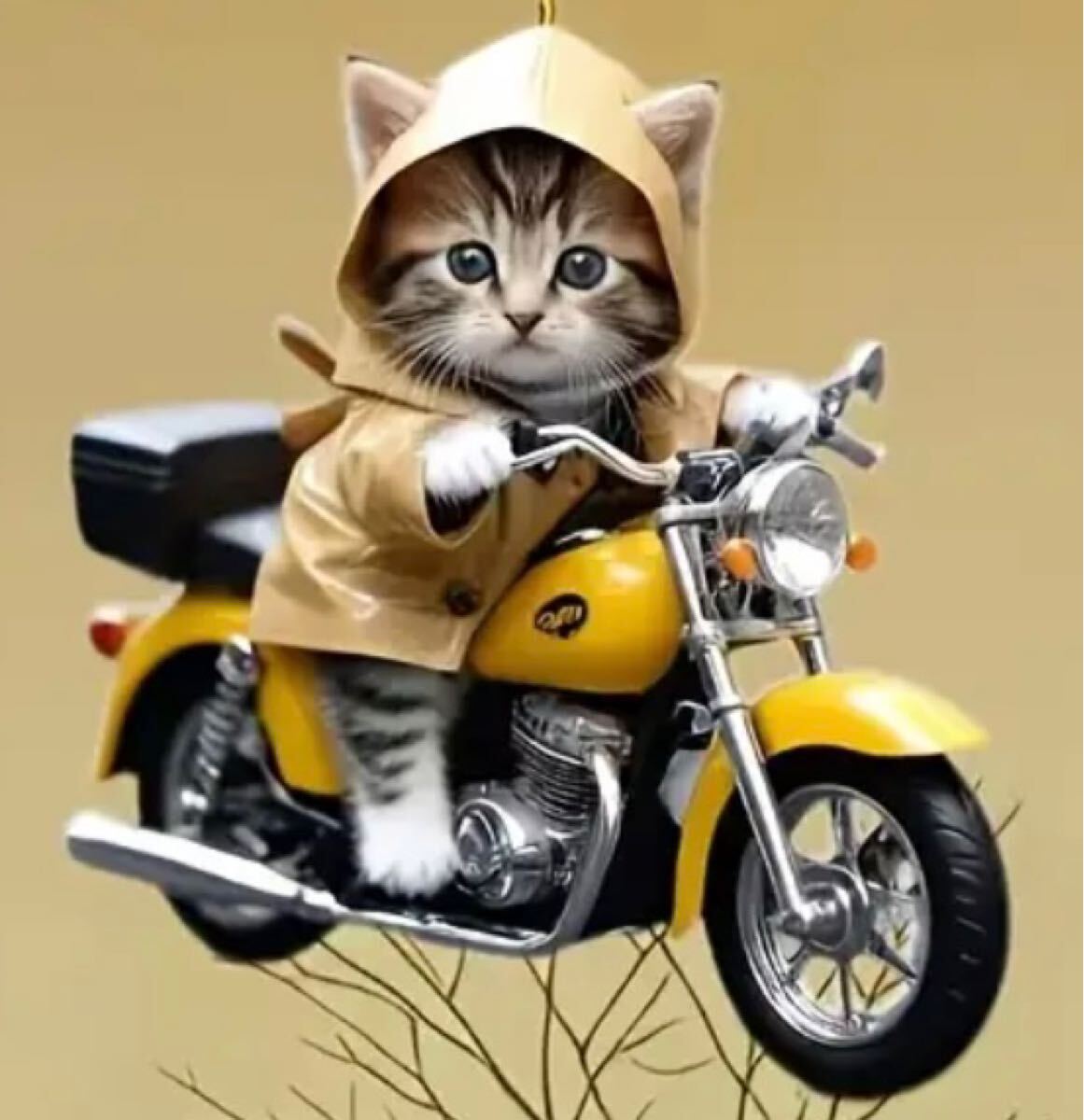 リアルCATシリーズ 【バイカー猫ちゃん】 キーホルダー オーナメント かわいい猫アクセサリー拍卖