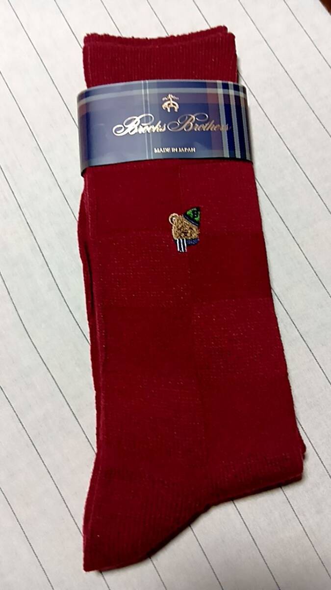 ①BrooksBrothers ブルックスブラザーズ ソックス 靴下 包装袋開封済・新品未使用 プレゼント用にも拍卖