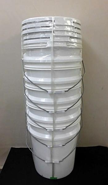 ★ 51457 バケツ 20L ポリプロピレン製 5個セット 直径31x高さ36cm 蓋 / ハンドル付き 塗装 バケツ 掃除 バケツ 保存容器 美品 ★*拍卖