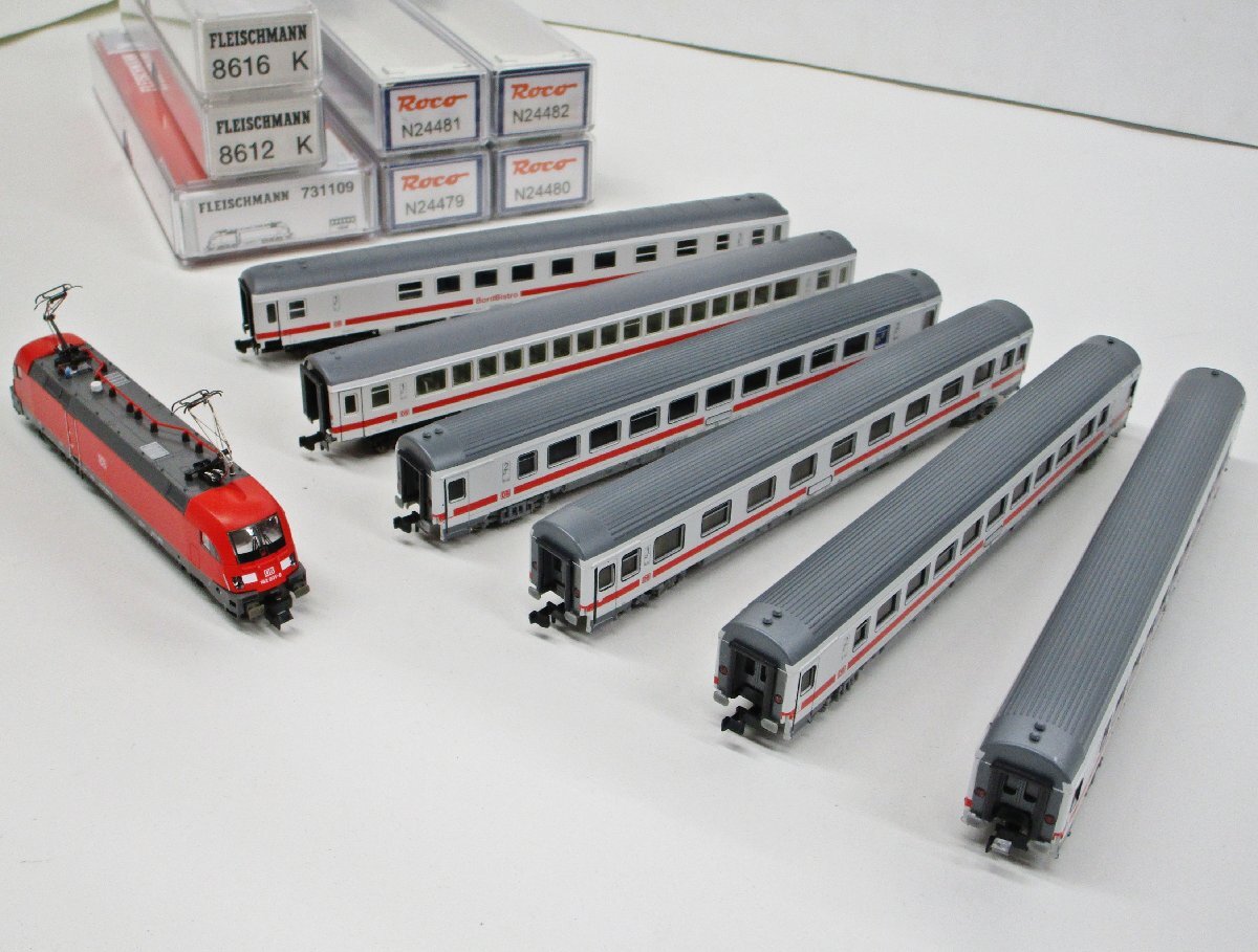 FLEISCHMANN ROCO DB BR182 + IC客車 計7両まとめて【ジャンク】qjn101304拍卖
