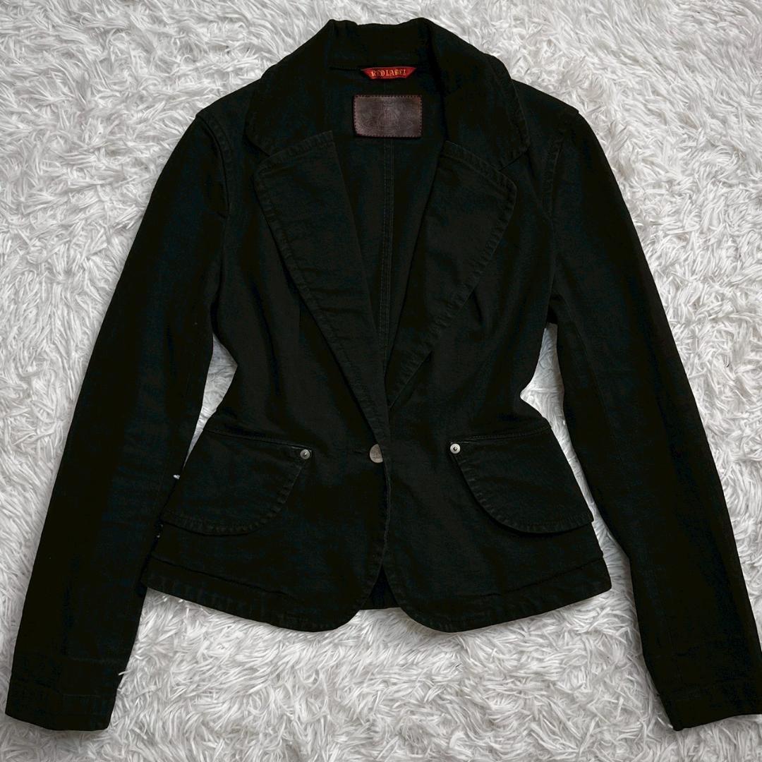 【定番!!人気モデル!!】ヴィヴィアンウエストウッドレッドレーベル ブラックデニム テーラードジャケット レディース サイズ2拍卖