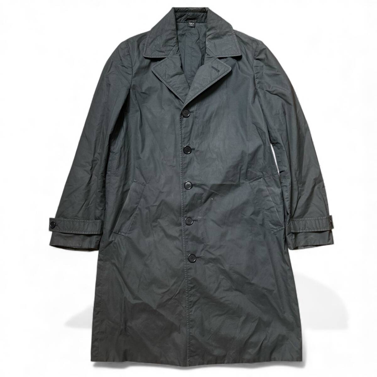 【希少アーカイブ!!】HELMUT LANG 本人期 ヘルムートラング トレンチコート ミリタリージャケット ロングコート カーキ拍卖