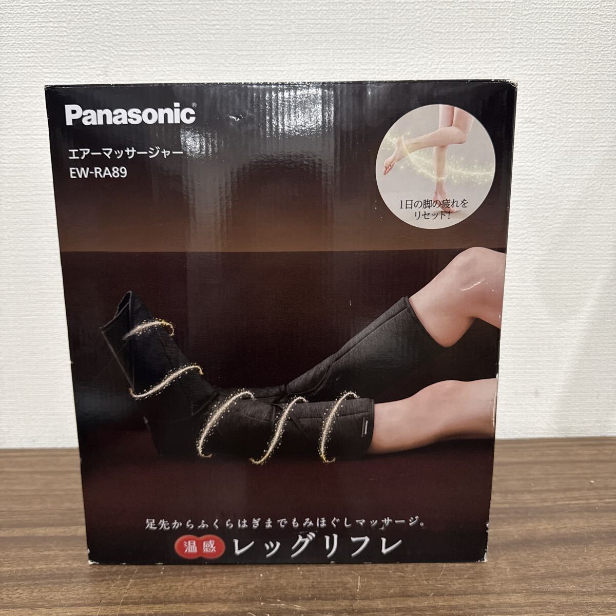 OYF725【未使用★】Panasonic パナソニック 温感レッグリフレ EW-RA89 ダークグレー エアーマッサージャー フットマッサージャー拍卖