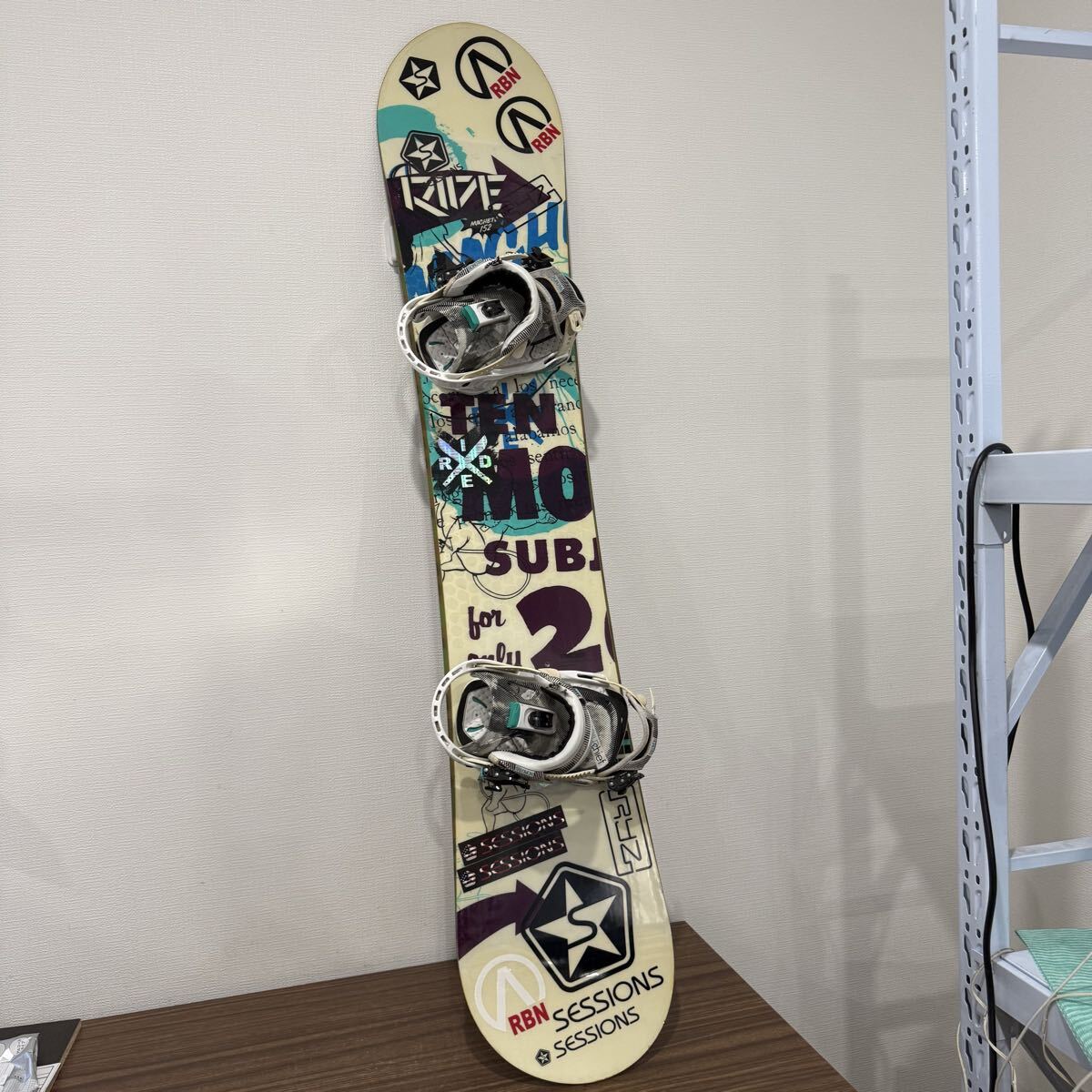 OYF795 RIDE ライド スノーボード 板 SALOMON サロモン ビンディング バインディング スノボ 152cm拍卖