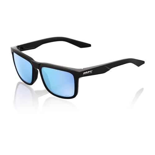 100% BLAKE スポーツサングラス マットブラック × HiPER ブルーミラーレンズ|TR90 超軽量フレーム|UV.拍卖