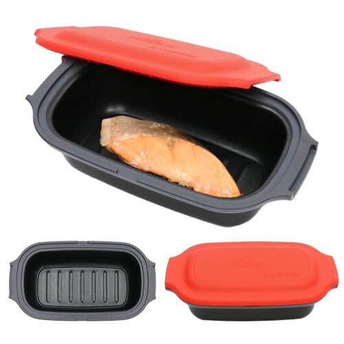 電子レンジ調理器 電子レンジ 魚焼き 焼き魚 調理器具 魚が焼ける皿 魚が焼ける 万能 深型 焼く レシピ 洗える 角型 小型 .拍卖