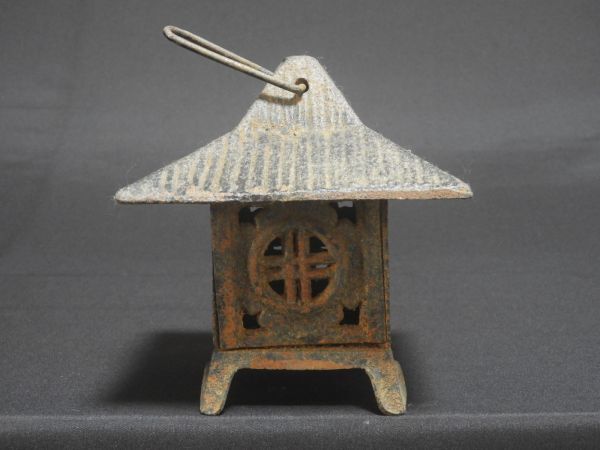 吊り下げ灯篭 灯篭 鉄製 / 古民具 【送料無料】拍卖