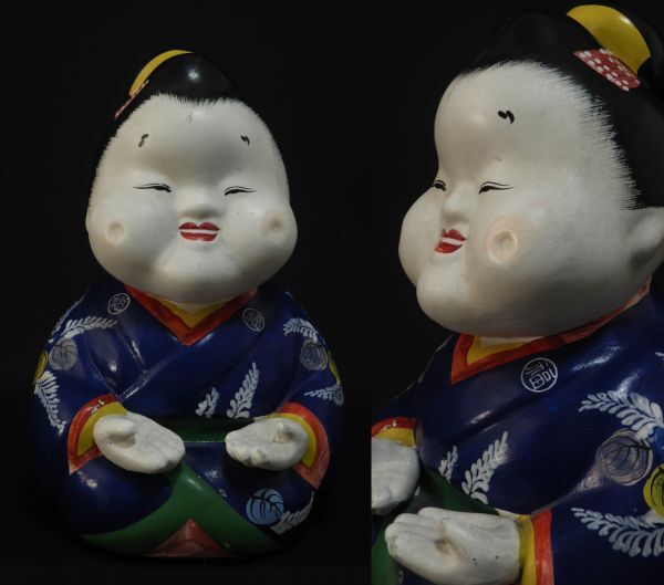 お福さん 置物 人形 福 【送料無料】拍卖