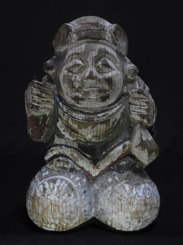 恵比寿様 古仏像 木彫漆塗仏像 七福神 縁起物 【送料無料】拍卖