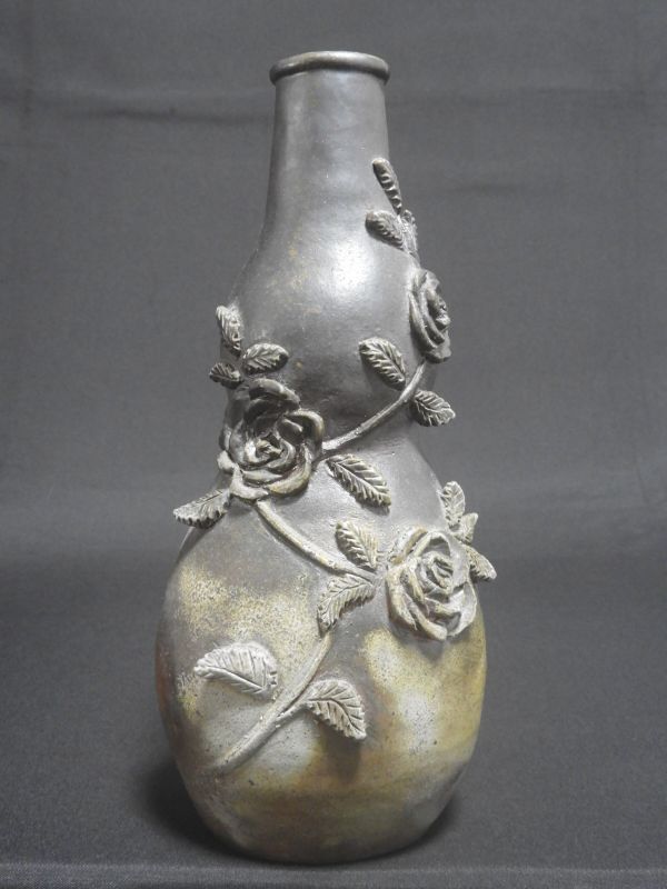 一輪挿し 備前焼 花花器 置物 【送料無料】拍卖