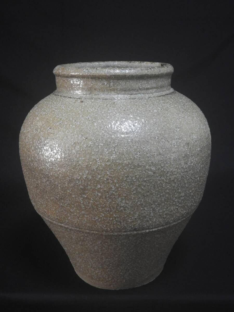 水瓶 古信楽焼 花器 壺 幕末~明治期 【送料無料】拍卖