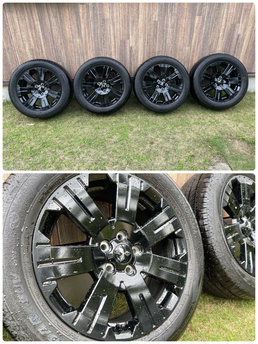 デリカD:5現行ブラックエディションアルミホイール+タイヤ4本シャモニー新車外し拍卖