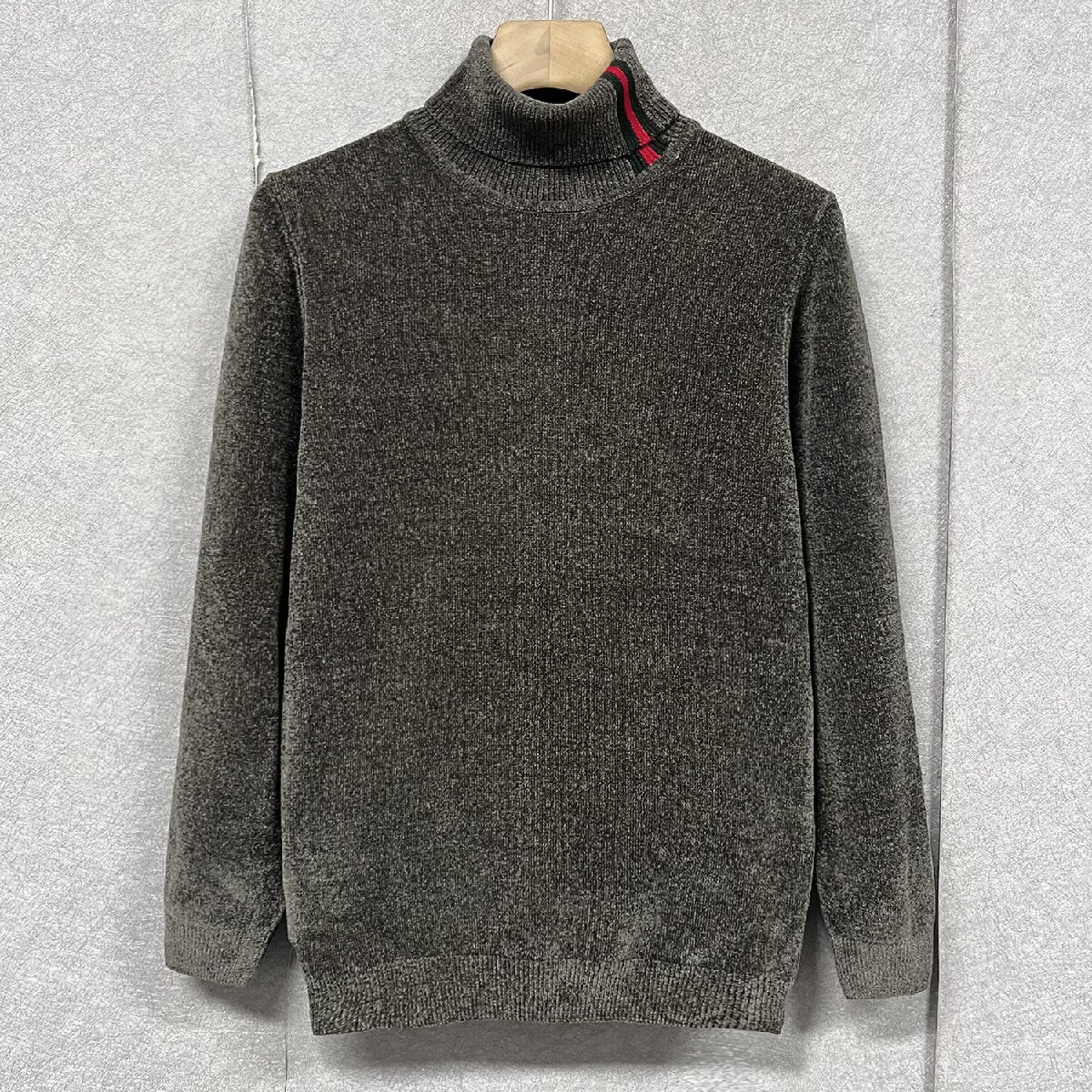 セーター イタリア製造 カシミア100% 柔らかい 保温 無地 ニット タートルネック カットソー スウェット カジュアル メンズ 秋冬 SIZE:L拍卖