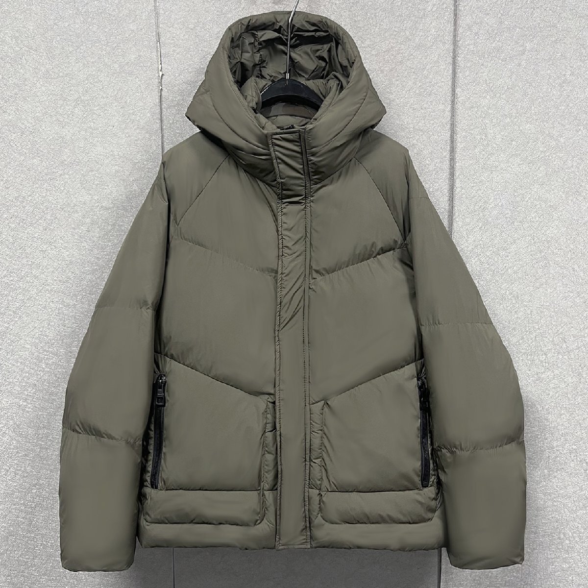 ダウンジャケット イタリア製造 ダックダウン90% 防寒対策 ふわふわ ソフト 個性 フード付き アウター マウンテンパーカー 冬服 SIZE:L拍卖