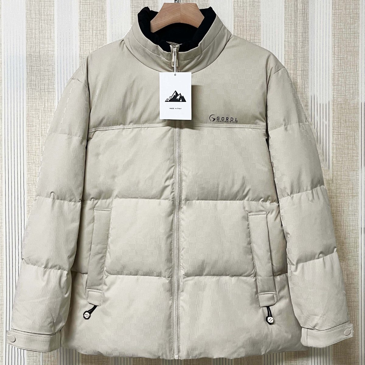 ダウンジャケット イタリア製造 ダックダウン90% ふわふわ ソフト シンプル 立ち襟 アウター コート ブルゾン カジュアル 秋冬 SIZE:M拍卖