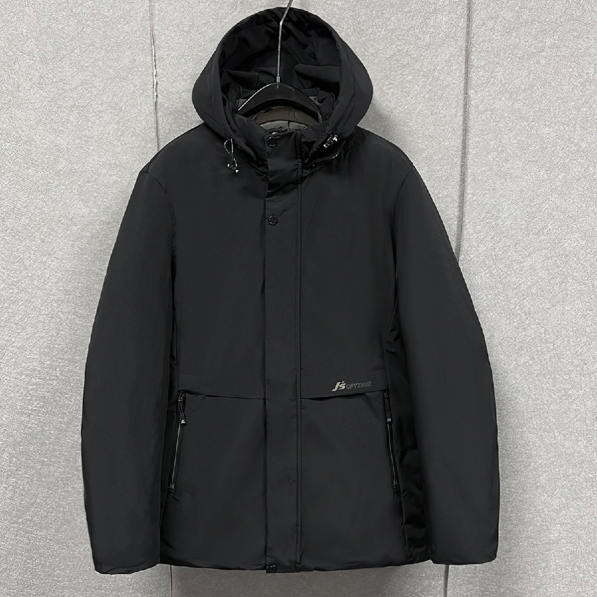 中綿ジャケット イタリア製造 コットン100% 裏起毛 ソフト 防寒 フード付き 無地 ビジネス フォーマル カジュアル 日常 通勤 冬 SIZE:L拍卖