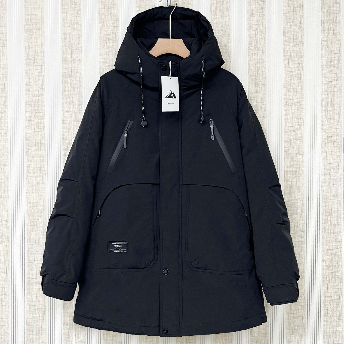 ダウンジャケット イタリア製造 ダックダウン90% 撥水 ソフト 機能性 シンプル マウンテンパーカー アウトドア コート 日常 冬服 SIZE:2XL拍卖