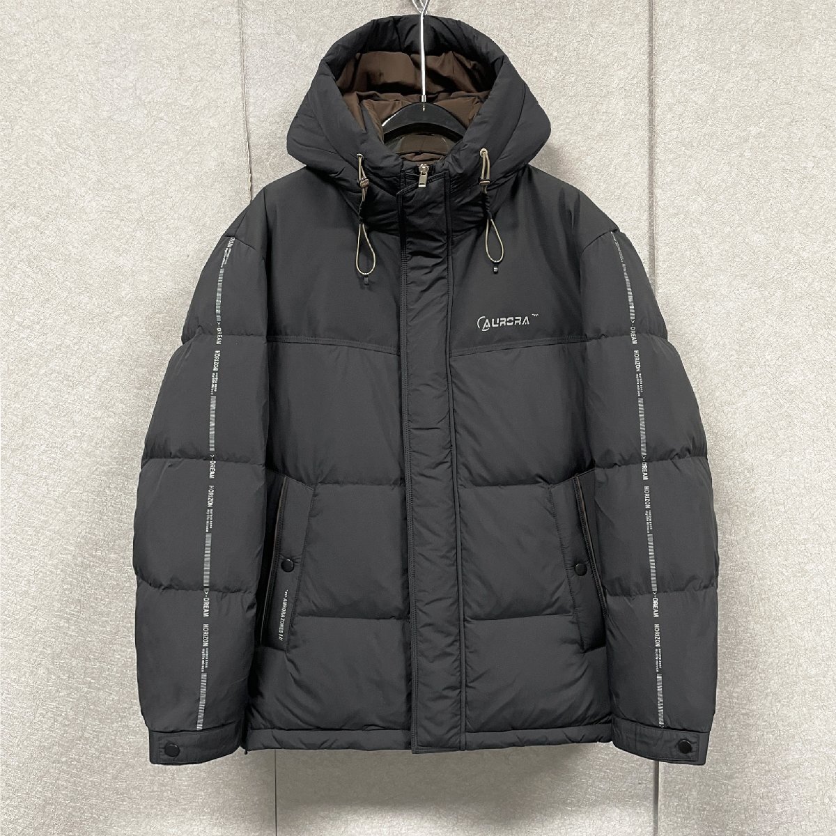 ダウンジャケット イタリア製造 ダウンダック90% 暖かい 軽量 ふんわり 防風 定番 フード付き ブルゾン マウンテンパーカー 冬 SIZE:L拍卖