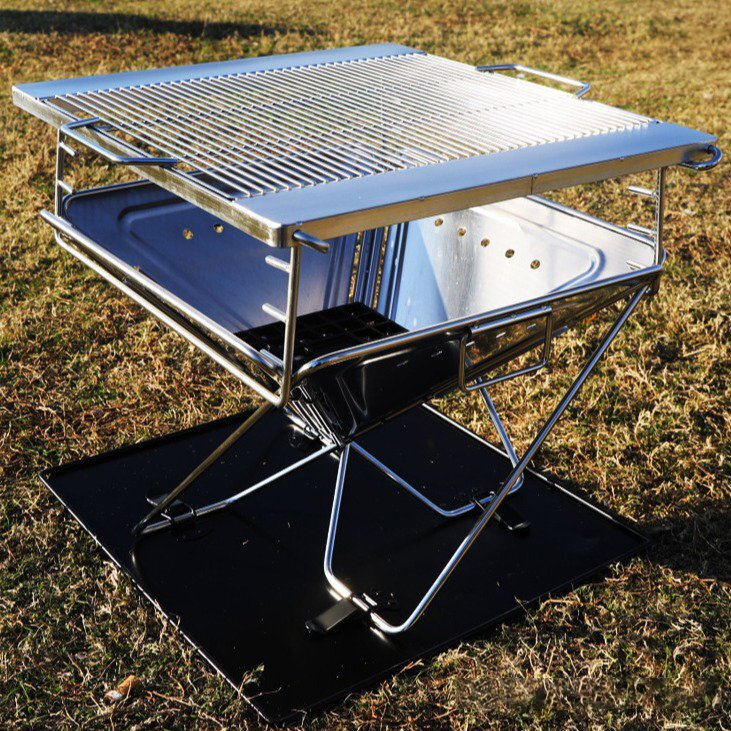 焚火台 グリルブリッジ 折り畳み バーベキューコンロ コンパクト 耐久性 焼網付き AC-20-1 hw625M拍卖