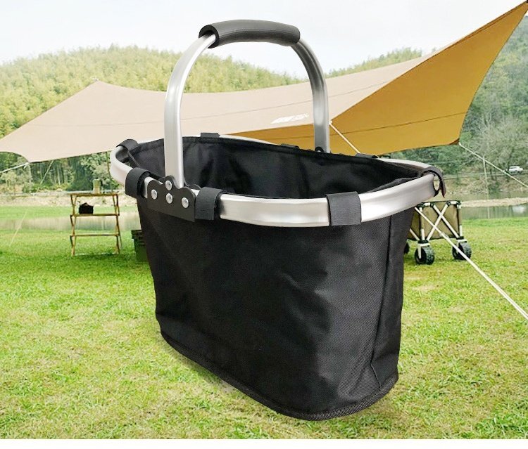 カゴ型バッグ 折りたたみ式 ピクニックバスケット キャンプ 699拍卖