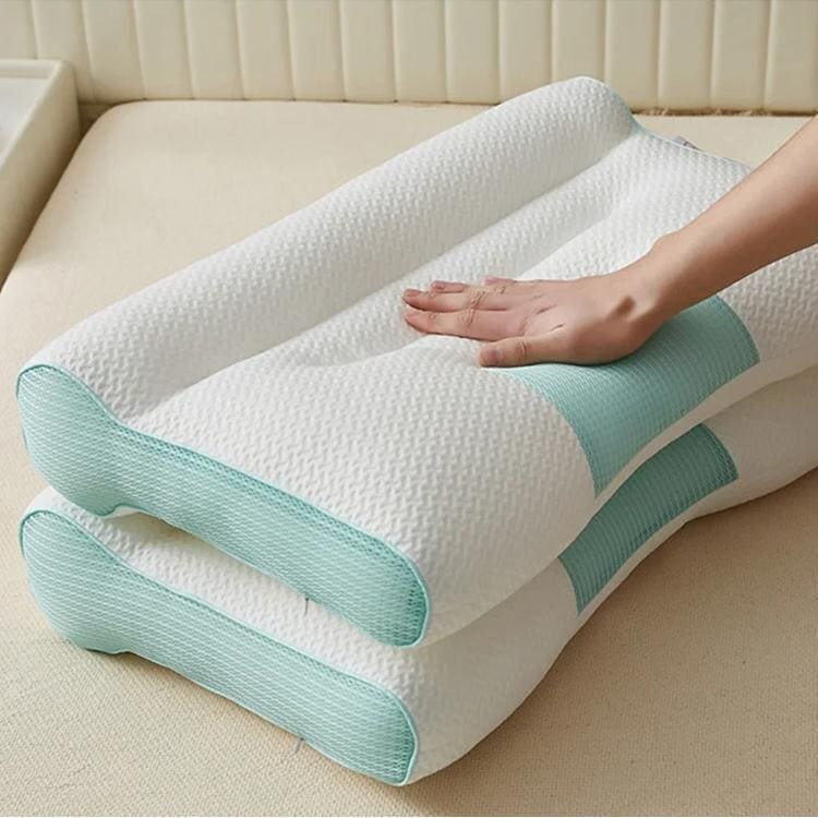 マクラ ハイテク頚椎牽引ケア枕 4Dゾーニング設計 頚椎牽引枕 ギフト 男性 女性 頭痛 肩 首 痛み 快眠枕 頚椎 グリーン hw667gr拍卖