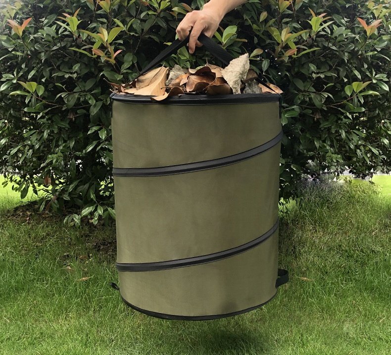 ゴミ箱 収納袋付き 折りたたみ ビッグ 大容量 安定 自立式 ガーデンバケツ 庭用 アウトドア キャンプ かご 園芸用 掃除 Lサイズ hw091L拍卖