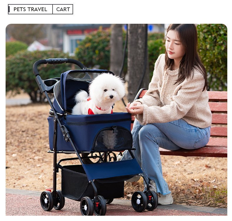 新品★ペットカート 折りたたみ 軽量 ペット 4輪 ホルダー 収納 耐荷重15kg 中型犬 小型犬 介護用 散歩用 犬 猫 カート シニア犬 hw838拍卖