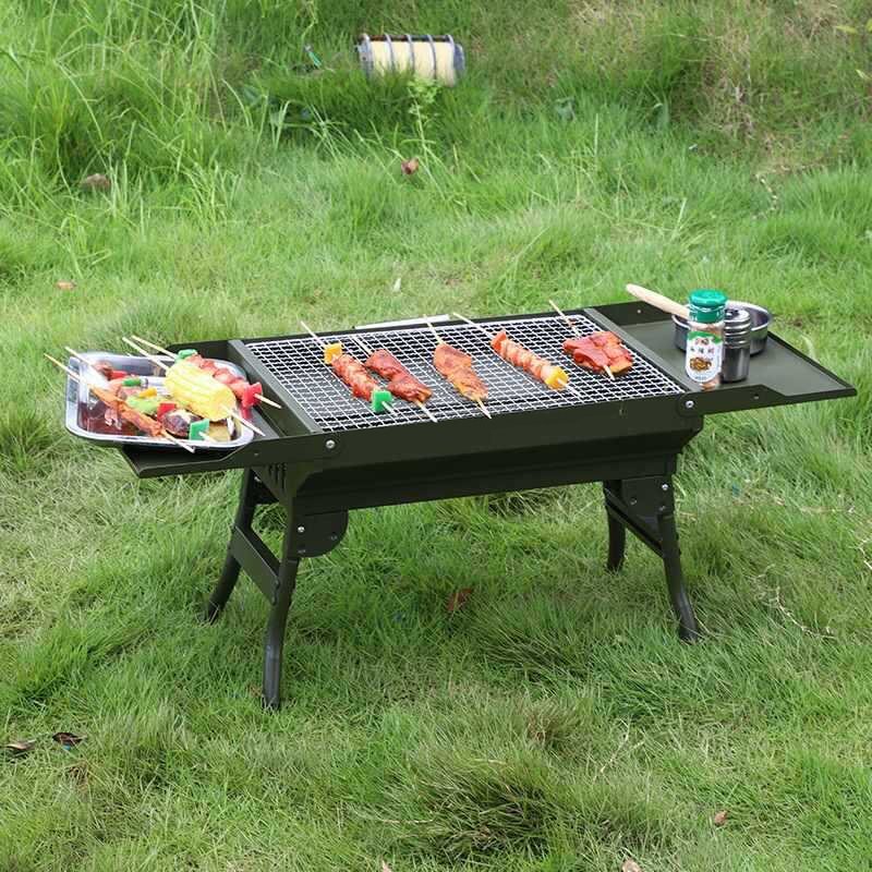 バーベキューコンロ グリル BBQ 折り畳み アウトドア 焼肉 屋外 焼き網 組み立て不要 キャンプ コンパクト 小型 2-6人 hw624拍卖