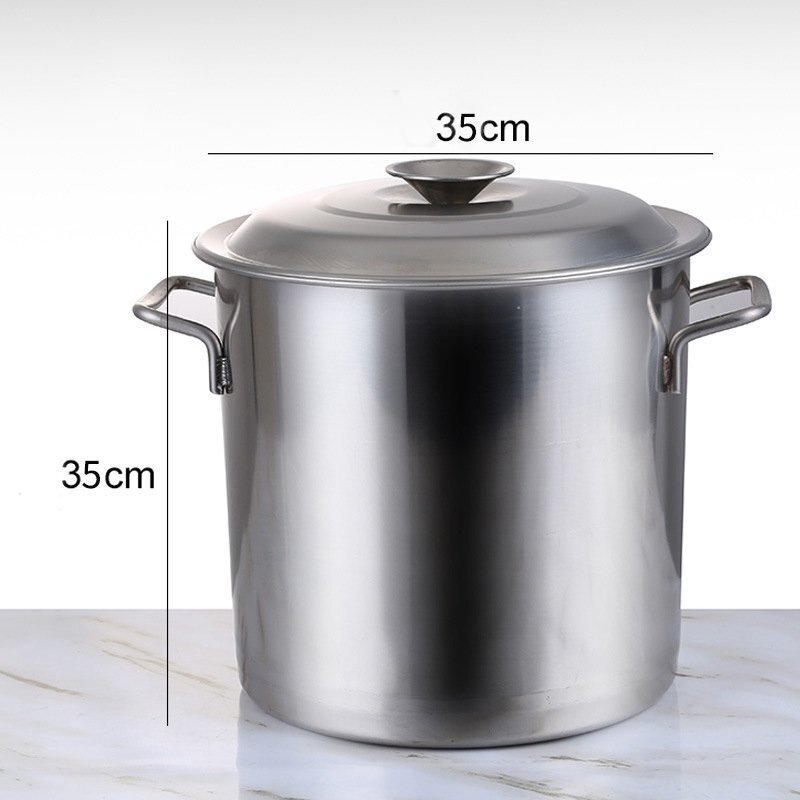 寸胴 鍋寸胴鍋 ステンレス 調理器具 業務用 ステンレス鍋 大容量 40L 炊き出し用 大鍋 35x35cm hw604-e拍卖