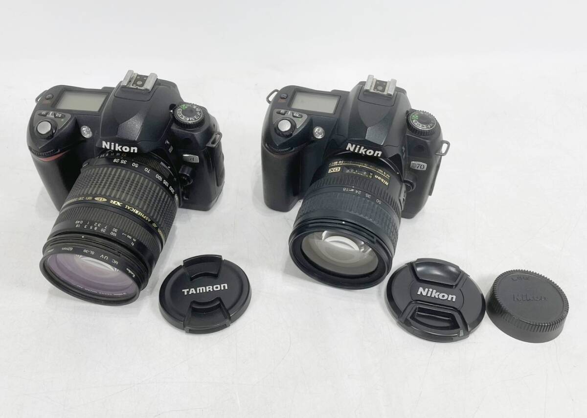まとめ売り Nikon 一眼レフカメラ D70 ボディ2点 レンズ AF NIKKOR 28-85mm 1:3.5-4.5 / タムロン ASPHERICAL XR IF 28-300mm ニコン 1円~拍卖
