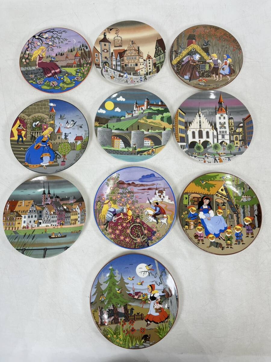 美品 1円~ Poole 飾皿 まとめ デコレーション 英国 プレート FrogPrince SceneⅦ sleeping Beauty red riding hood GingerbreadHouse など拍卖